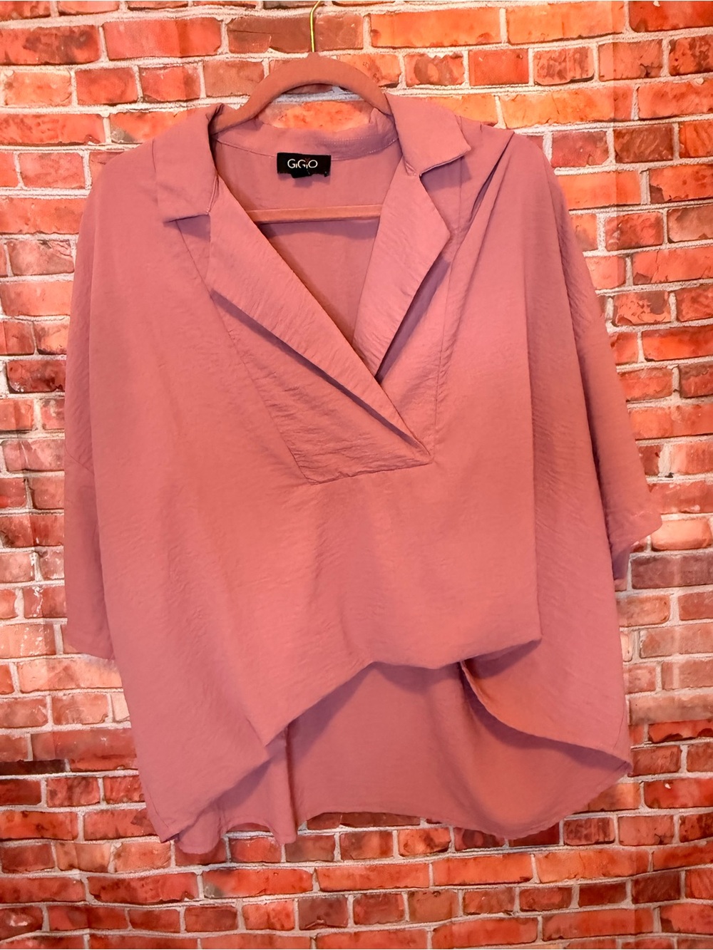 G.G.O. Dusty Rose Lightweight V-Neck Tunic